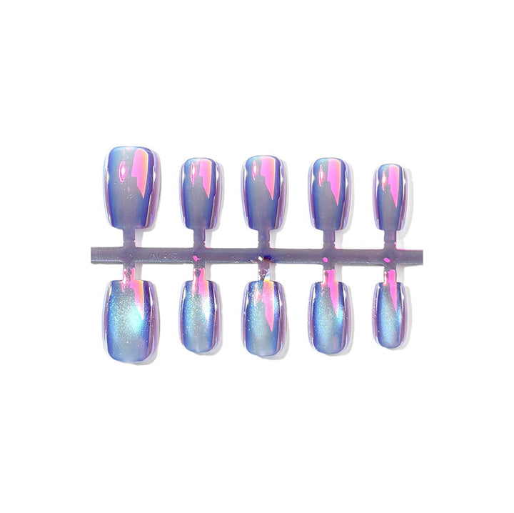 Iridescent Glitter Press-On Nagelset