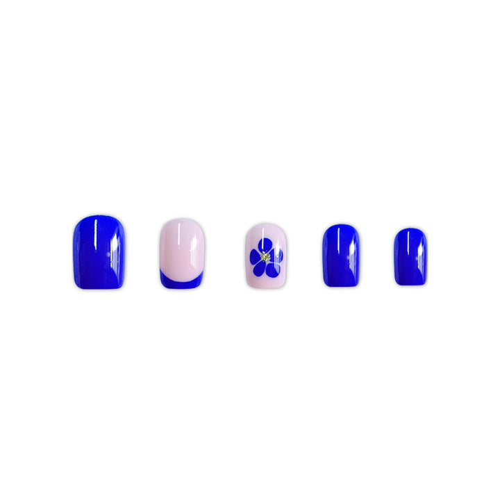 Floral Accent Press-On Nail Art Karnz