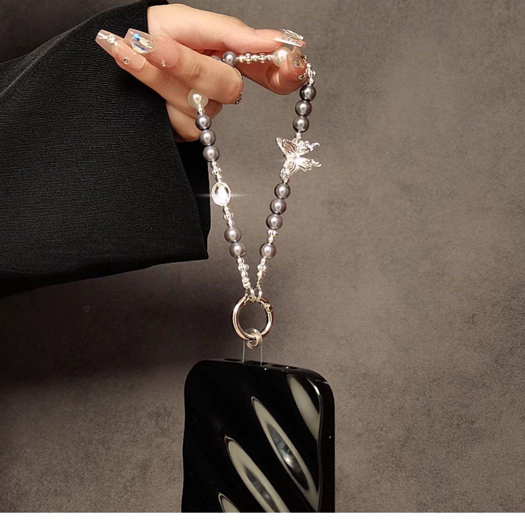 Eleganter Charm Perlen Schlüsselanhänger Karnz