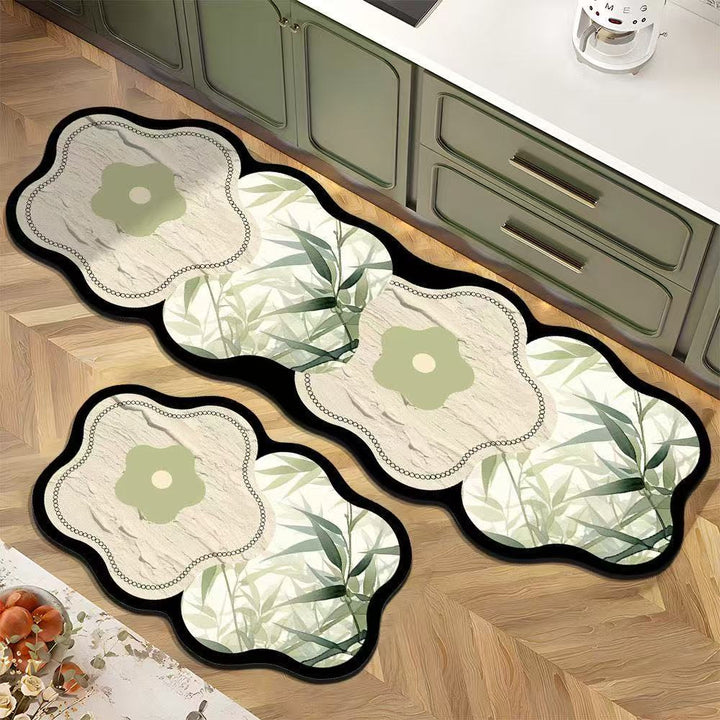 Dekorative florale Küchenmatte
