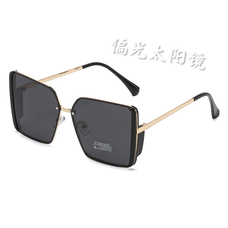 Damen Oversized quadratische Sonnenbrille mit polarisierten Gläsern Karnz