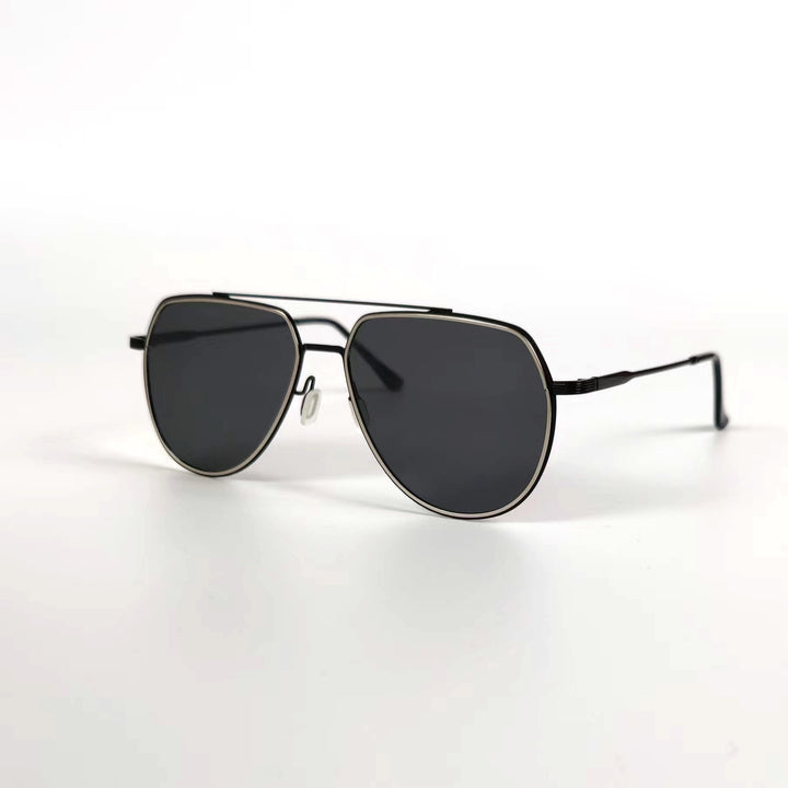 Herren elegante Flieger-Sonnenbrille mit polarisierenden Gläsern Karnz