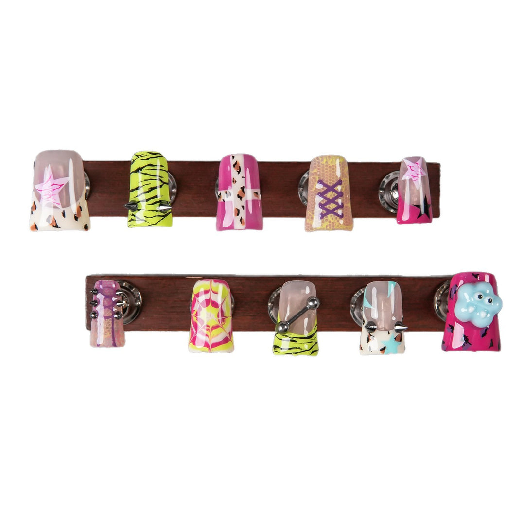 Kreatives 3D Press-On Nagel Kunst Set