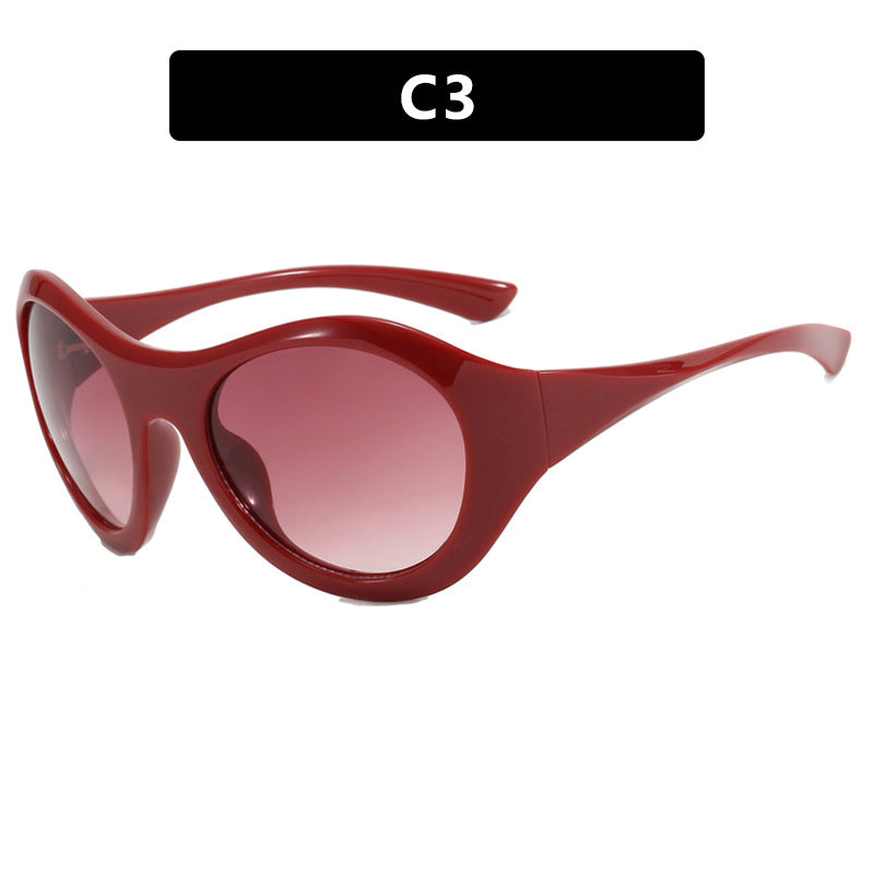 Damen Retro-inspirierte Sonnenbrille mit oversized Rahmen und schützenden Gläsern Karnz