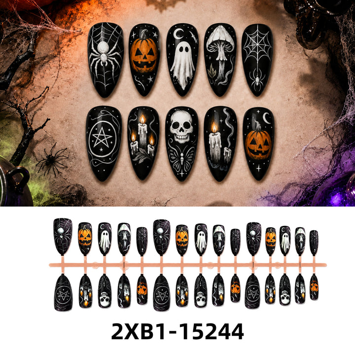 Kunstnagelset mit kreativen Halloween-Motiven Karnz