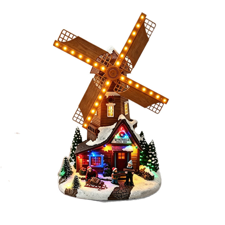 Nostalgische Weihnachtswindmühle Dekoration Karnz