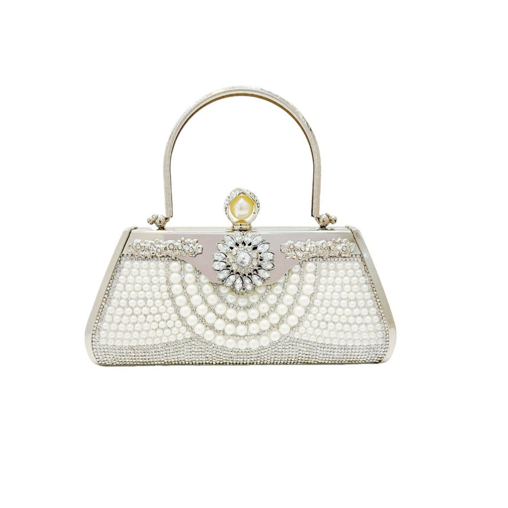 Vintage Perlenverzierte Abendtasche