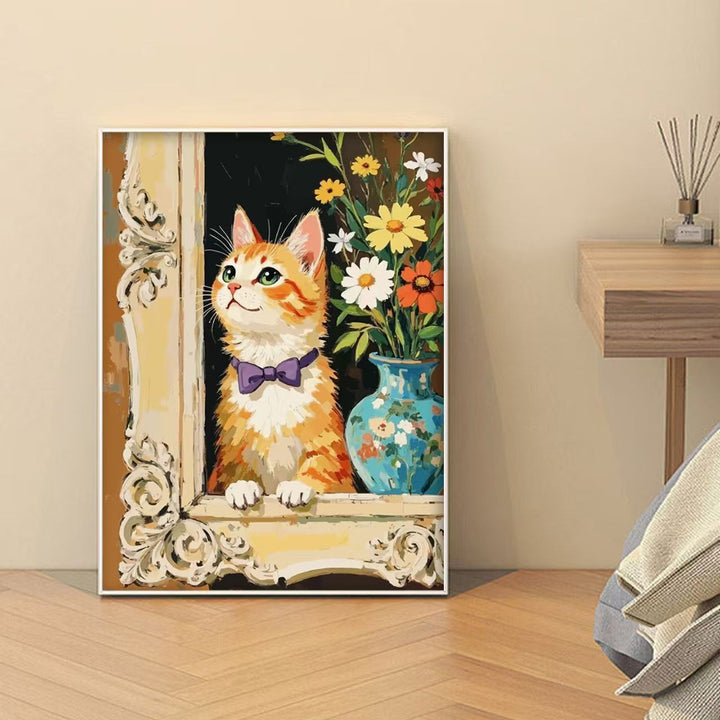 Dekorative katzenmotivierte Kunstdruck Karnz