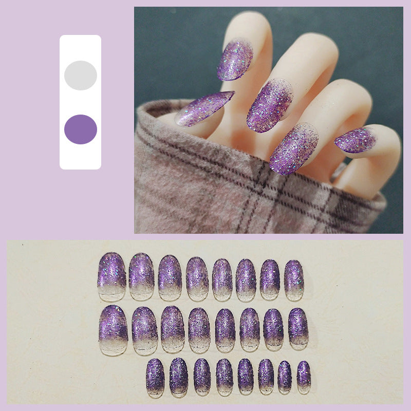 Glitzerndes Ombre Press-On Nägel