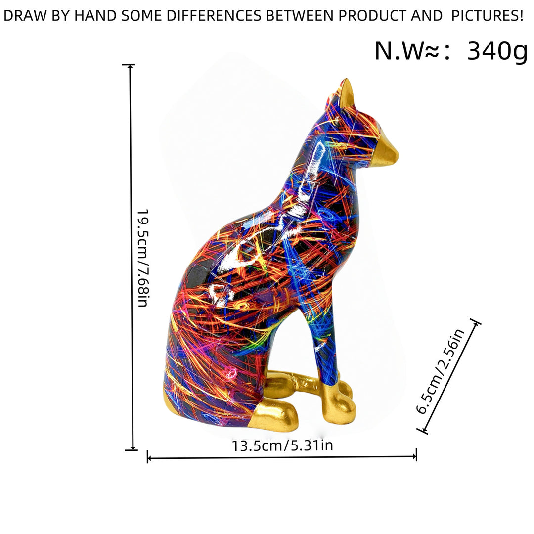 Dekorative Katzenstatue im modernen Kunststil Karnz