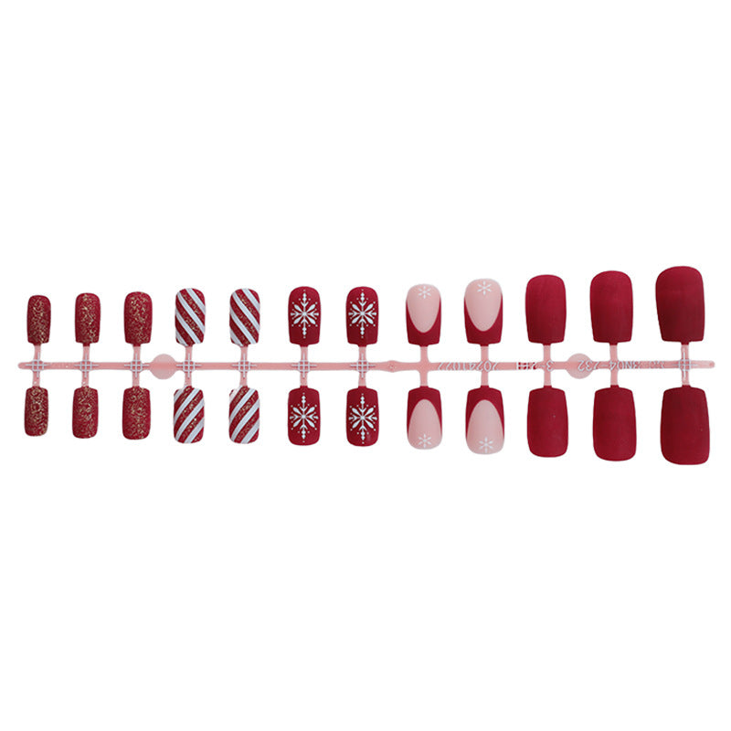 Festliches saisonales Press-On-Nagelset Karnz