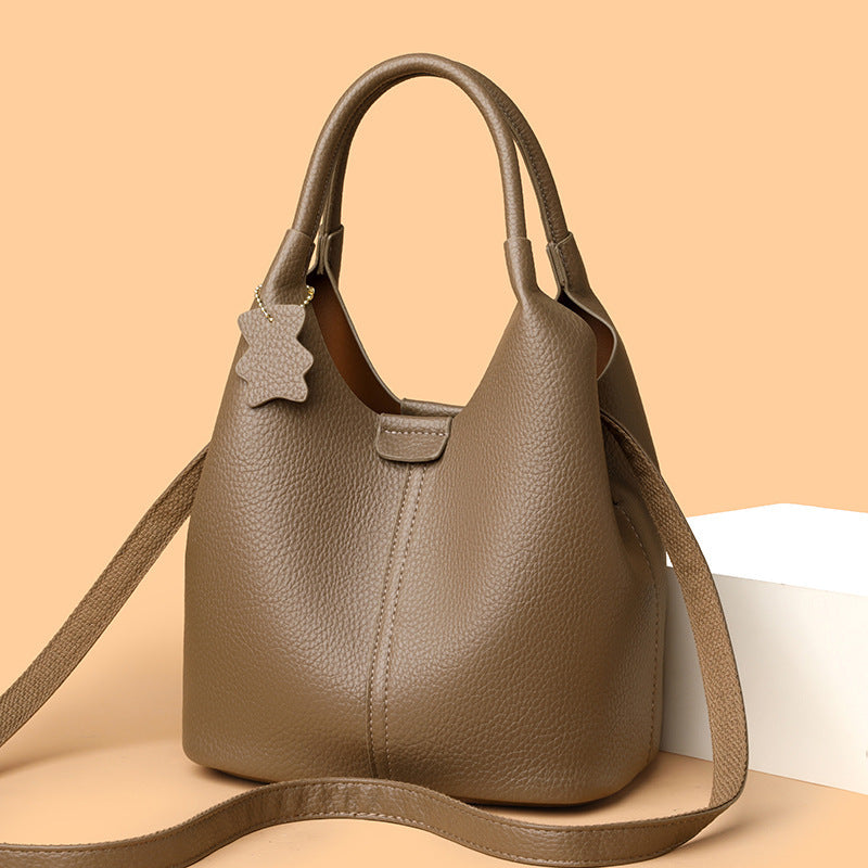 Chic Strukturierte Leder Tote Bag