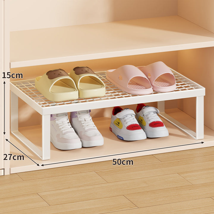 Stapelfähiger Mesh-Top Schuhregal Riser Organizer