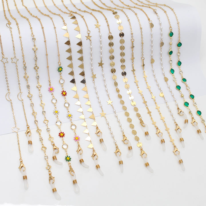 Elegante Stern-Verbundene Brillen Kette Karnz
