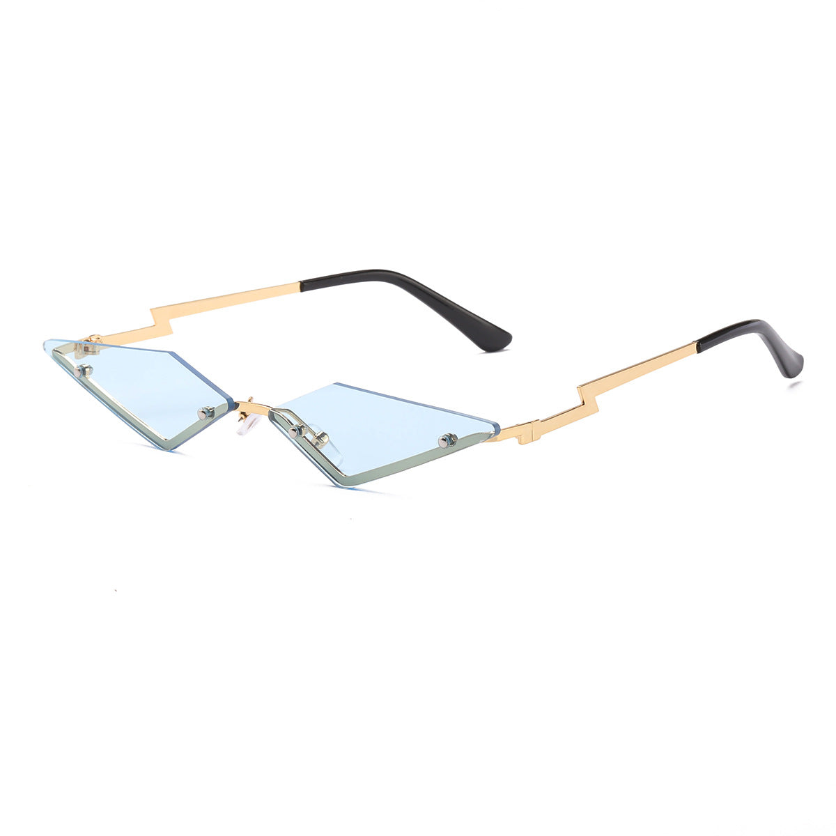 Damen Designer-Sonnenbrille mit futuristischem Rahmen Karnz