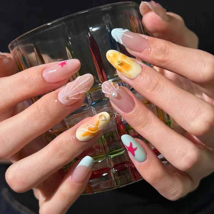 Künstlerisches Press-On-Nagelset 1790745361