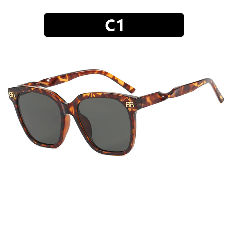 Damen quadratische Sonnenbrille mit eleganter Rahmenstruktur und UV-Schutz Karnz