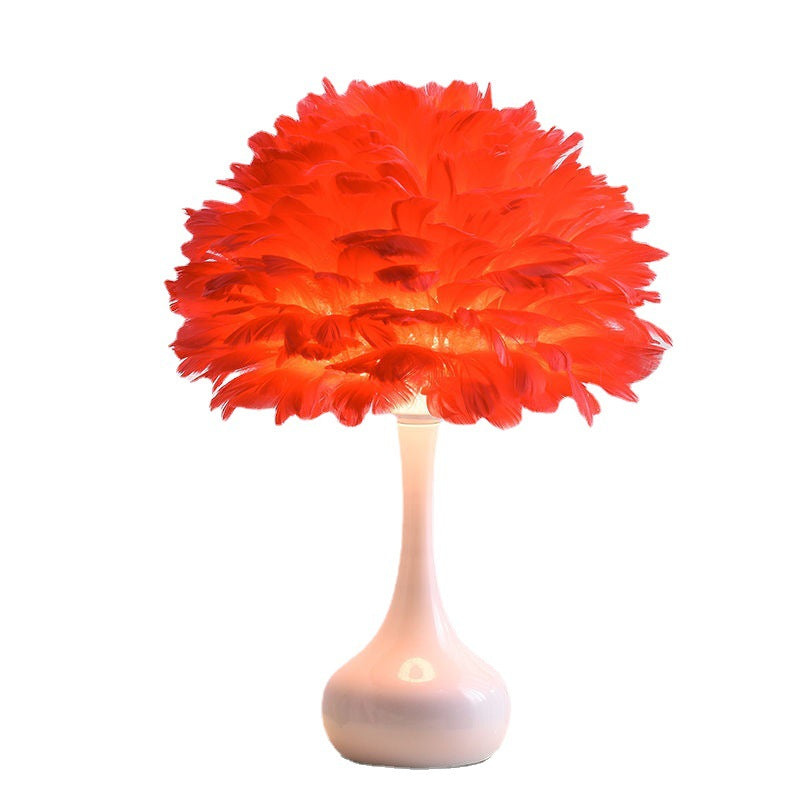 Dekorative Feder Tischlampe