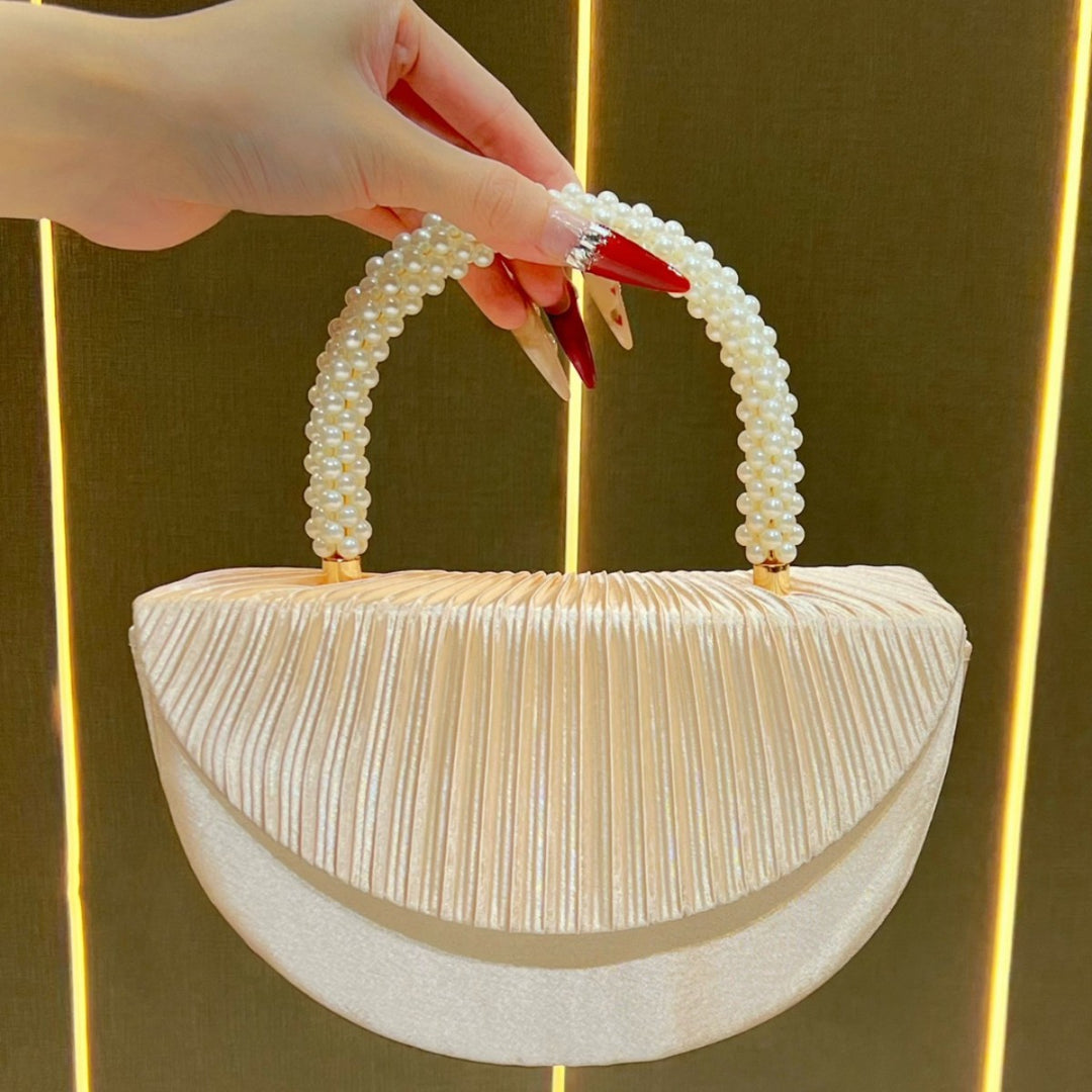 Falten Satin Clutch Handtasche