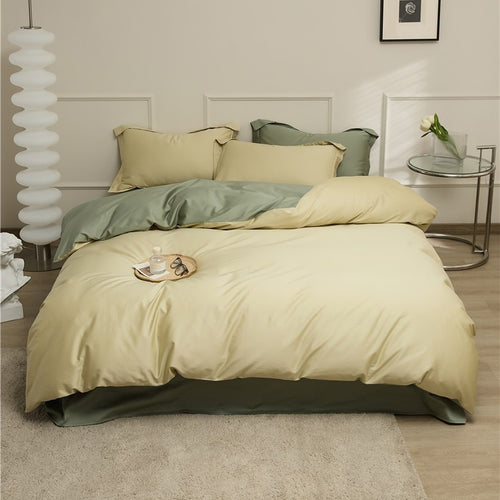 Wendbare Bettgarnitur aus Baumwoll‑Renforcé mit Soft‑Finish, verdecktem Reißverschluss und extra Kissenbezügen