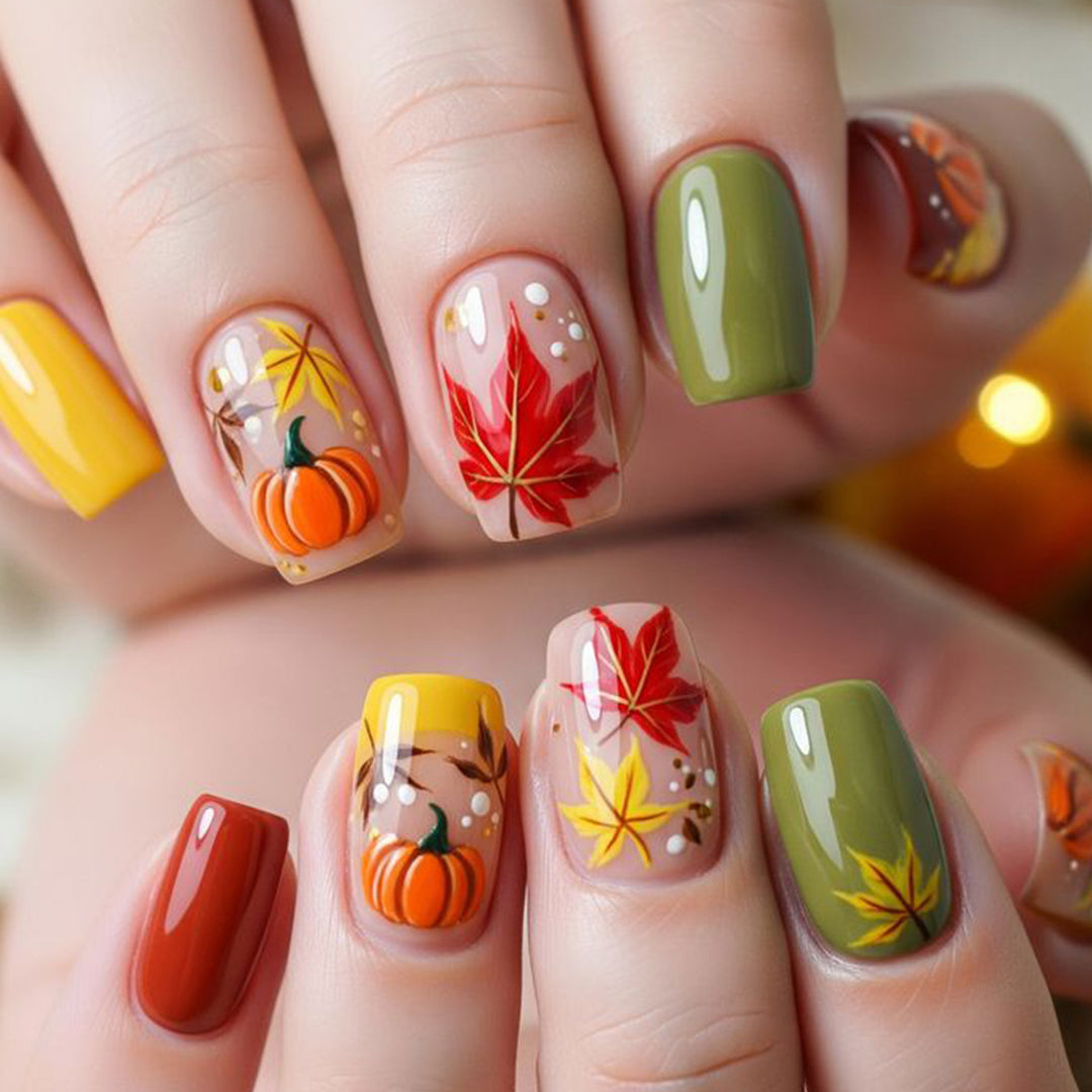 Künstlerisches saisonales Nagelkunstdesign Karnz