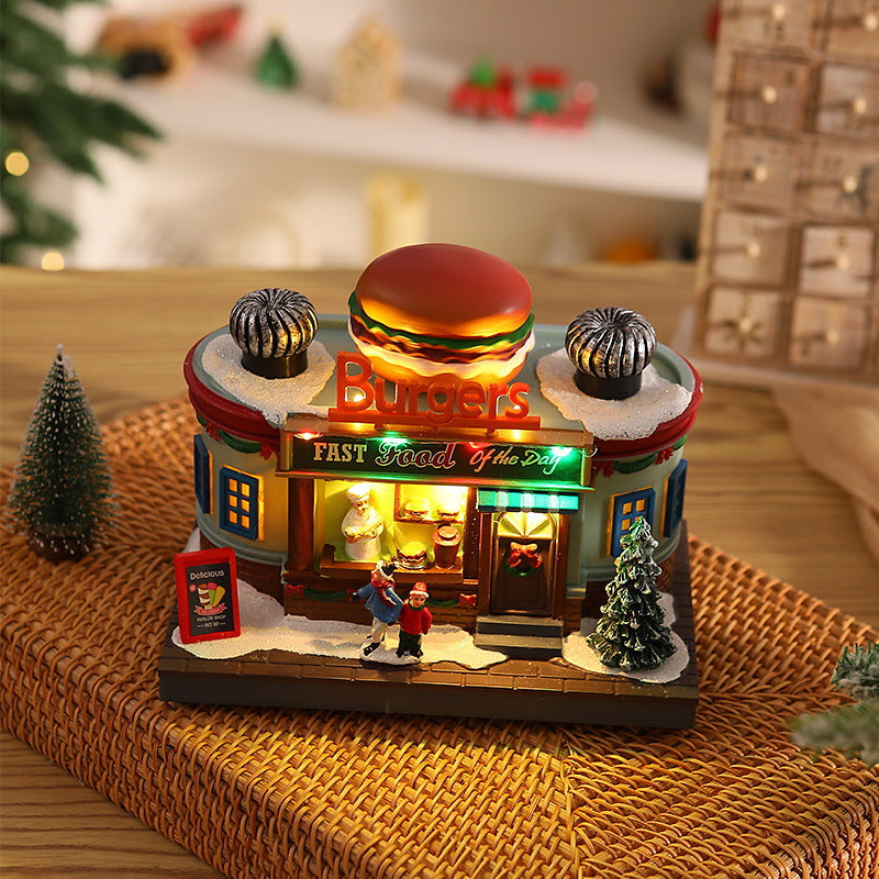 Nostalgische Eisdiele mit LED-Beleuchtung Karnz