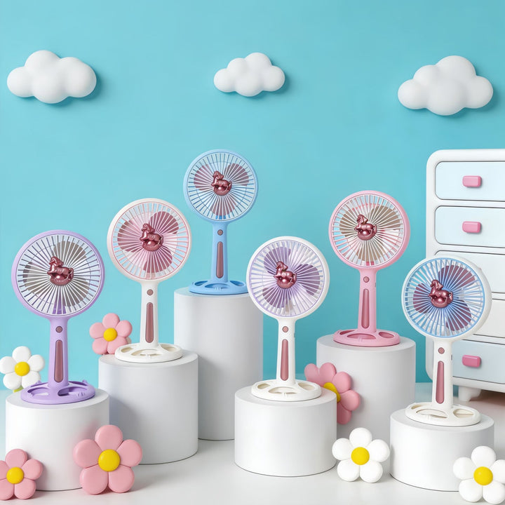 Damen Tragbarer Tischventilator mit kraftvollem Akku und USB-Ladefunktion Karnz