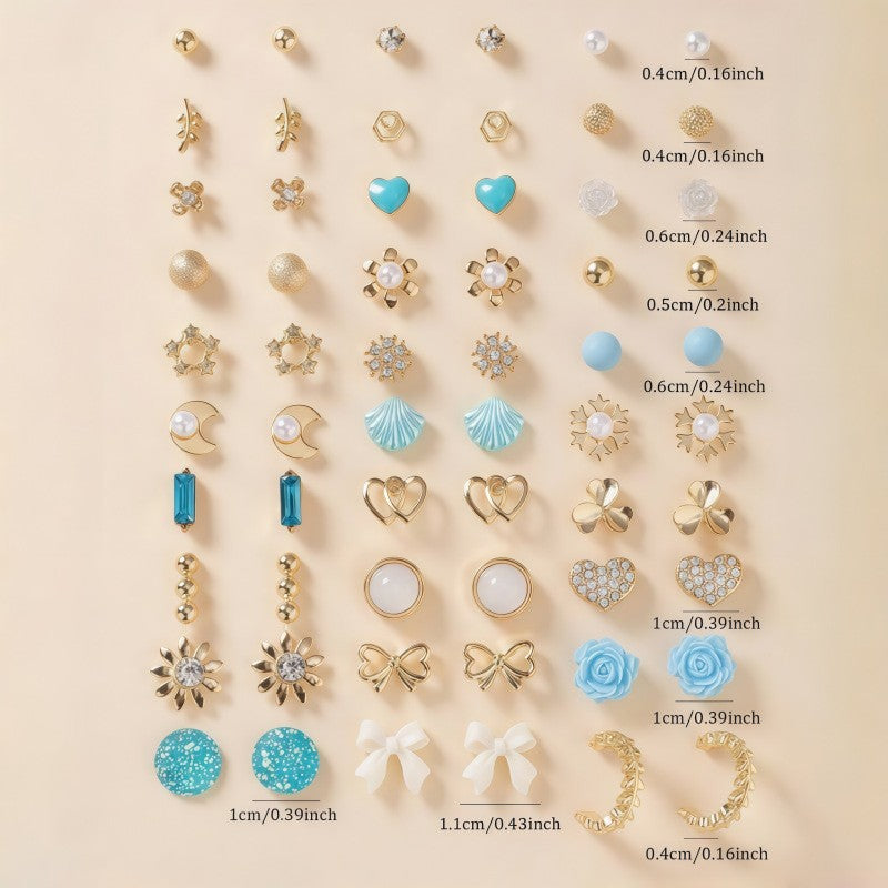 Glitzernde Ohrringe Set Karnz