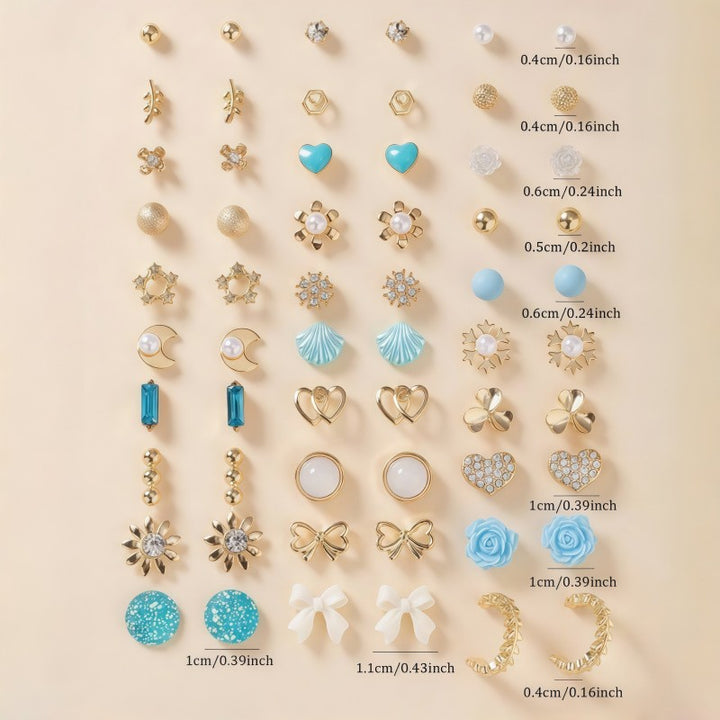 Glitzernde Ohrringe Set Karnz