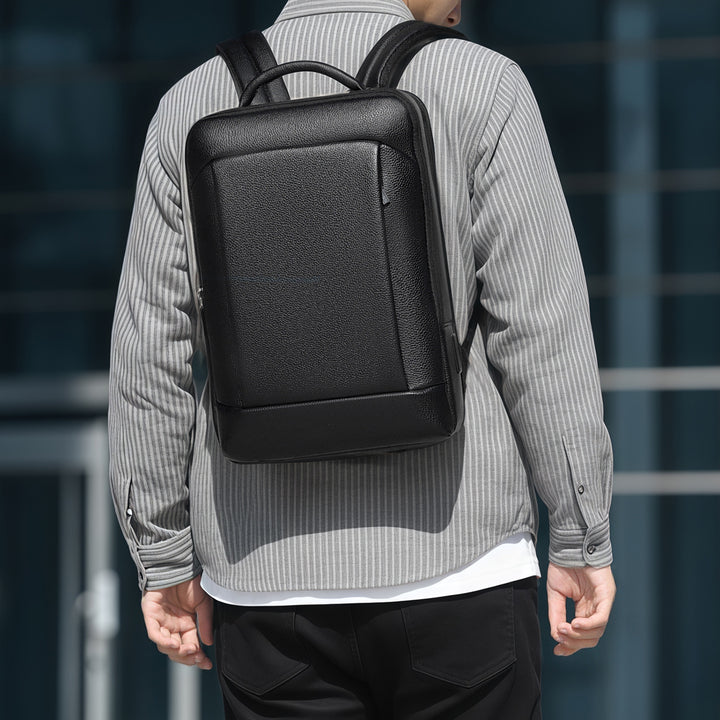 Eleganter Leder Laptop Rucksack