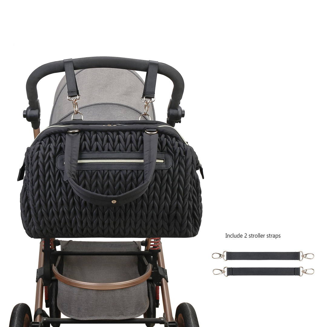 Modische Wickeltasche mit Eleganter Flechtoptik Karnz