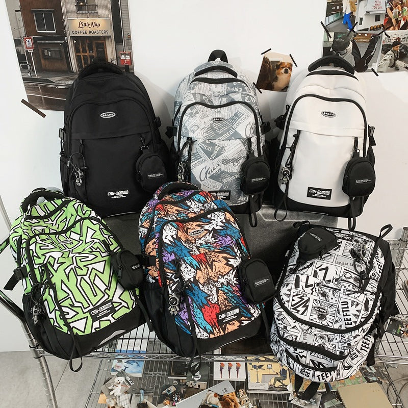 Grafikdesign Multi-Pocket Rucksack Karnz