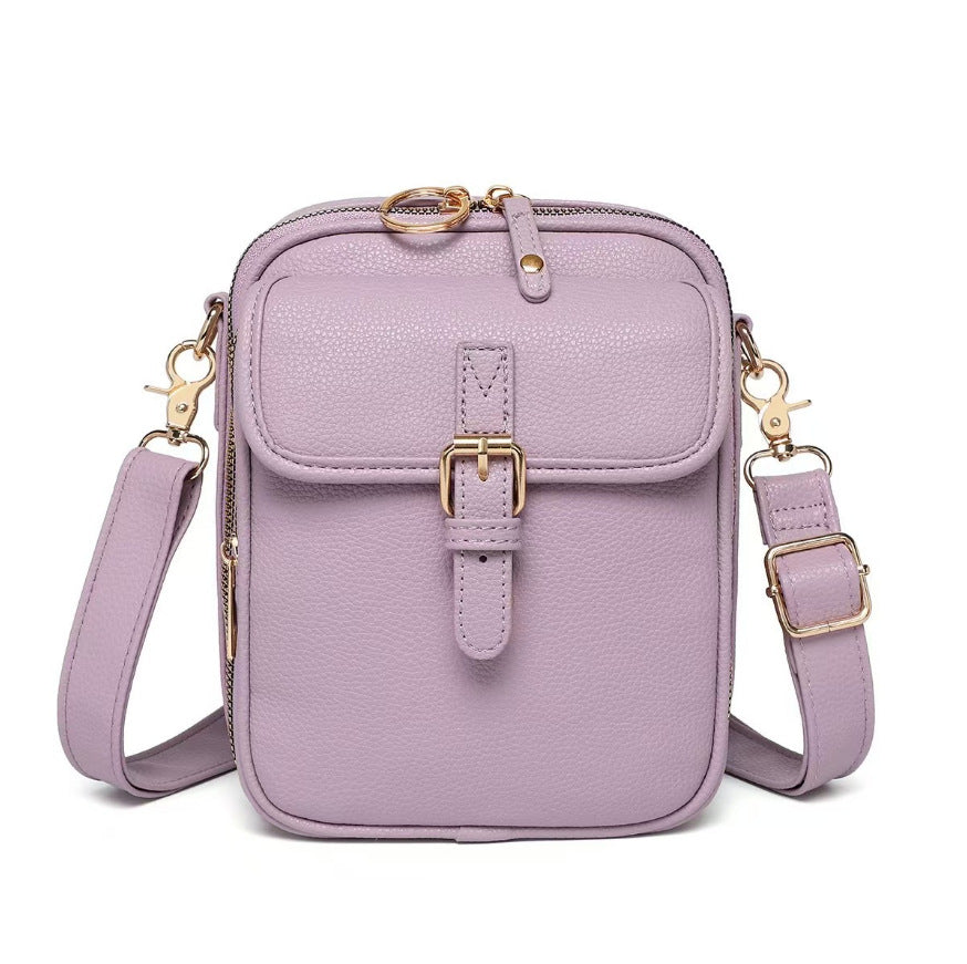 Damen Crossbody-Handtasche aus hochwertigem Kunstleder mit verstellbarem Tragegurt Karnz