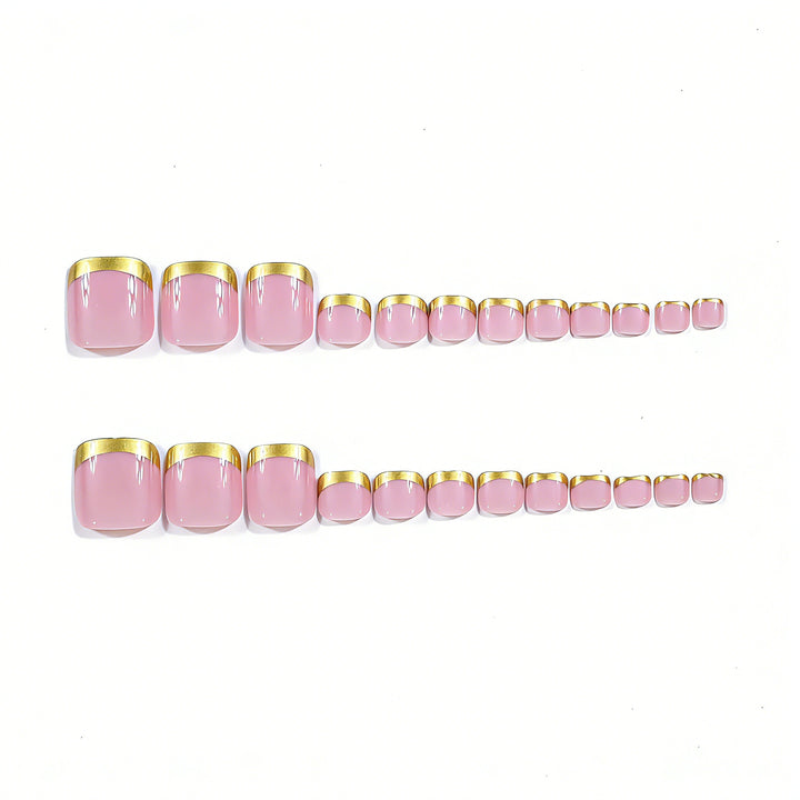 Elegante gold-tipped Nagelkunst Karnz
