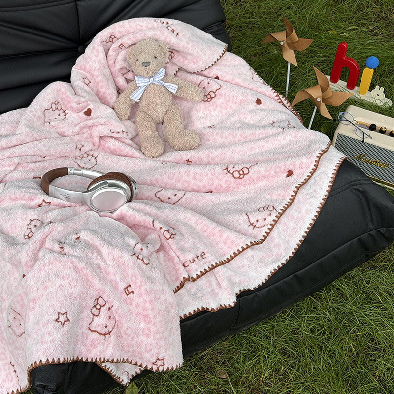 Ultra-weiches plüsch Baby- und Kindwurfdecke mit Sterne- und Tierdruck