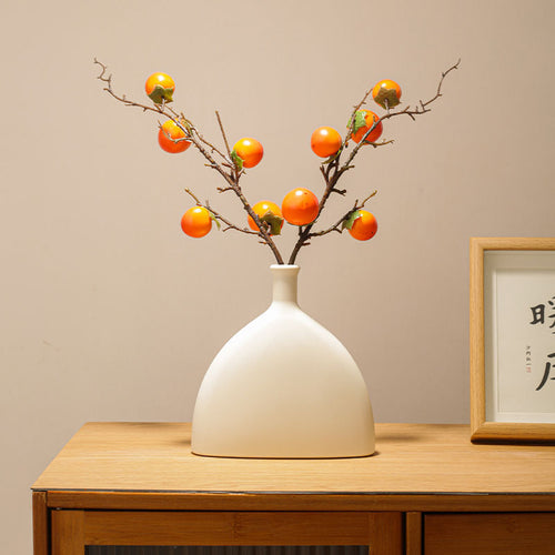 Künstlicher Persimmon-Fruchtzweig-Vase