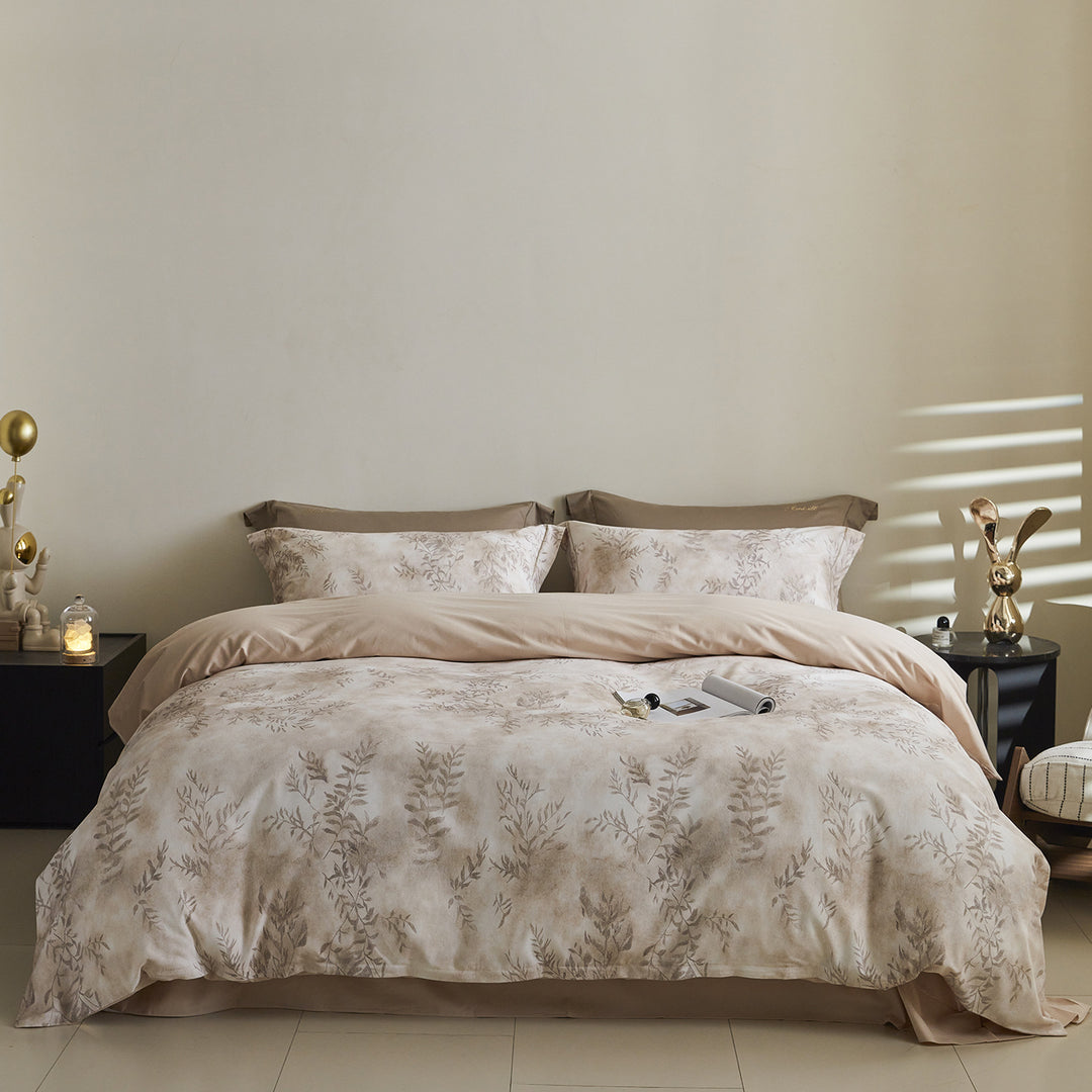 Ombre gestreiftes Baumwollsatin Bettbezug-Set