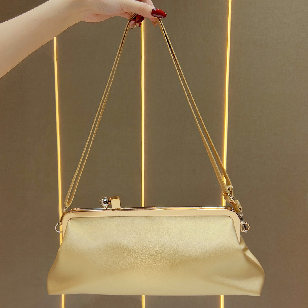 Stilvolle Satin Abend Clutch
