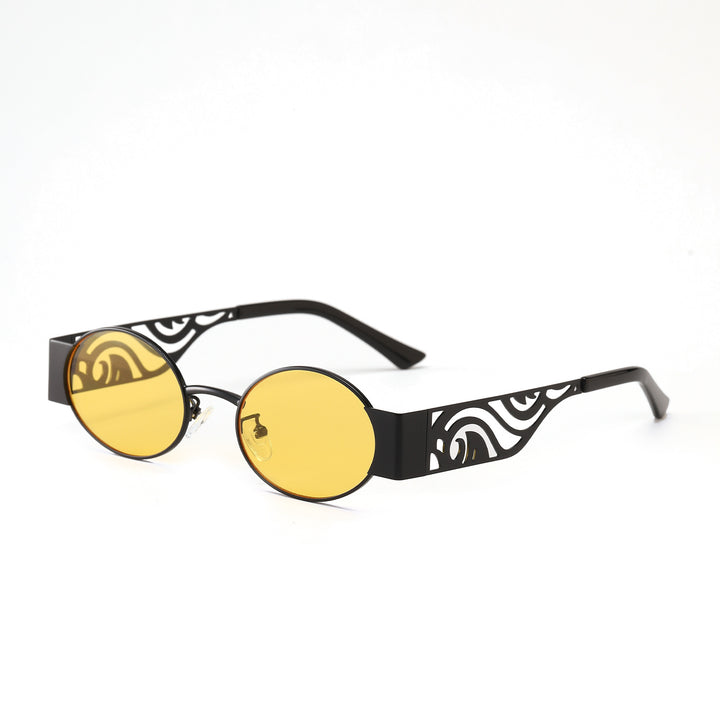 Damen modische runde Sonnenbrille mit außergewöhnlichem Design Karnz
