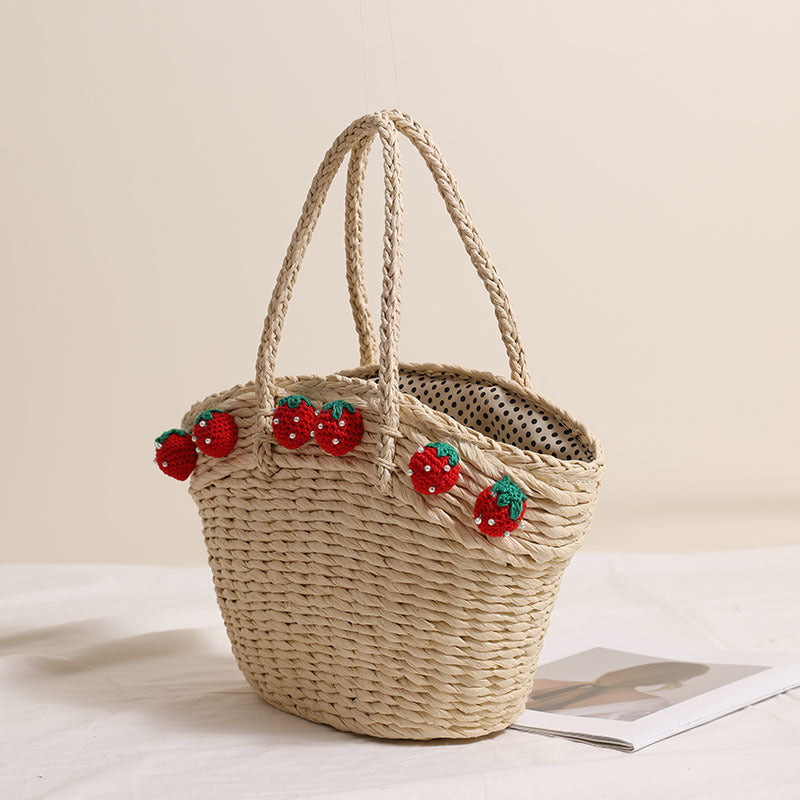 Damen Handgefertigte Strohtasche Karnz