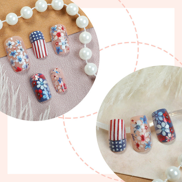 Dekoratives Floral Press-On Nagelkunstset Karnz 1788496018