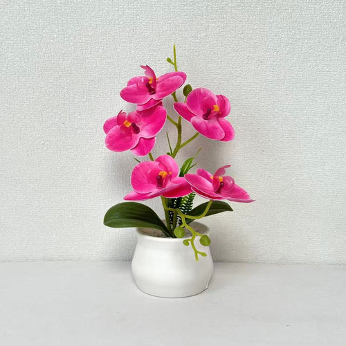 Elegante künstliche Orchideenpflanzenarrangement für die Wohnkultur