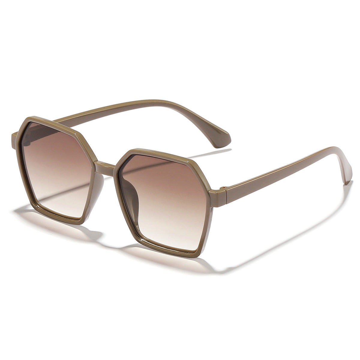 Damen elegante Sonnenbrille im modernen Hexagon-Design Karnz