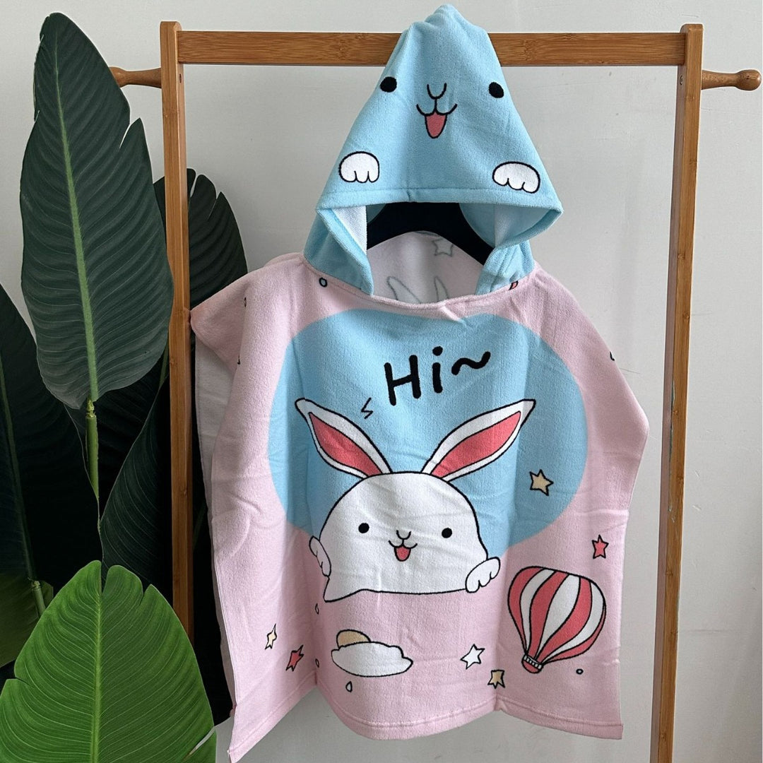 Kinder Haifisch-Design Kapuzenhandtuch Poncho Karnz