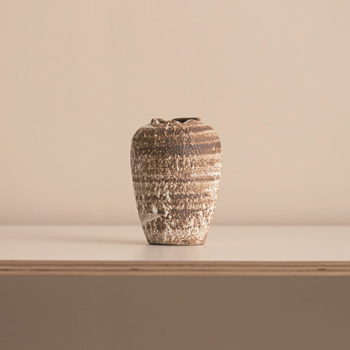 Rustikale strukturierte Keramik-Blumenvase