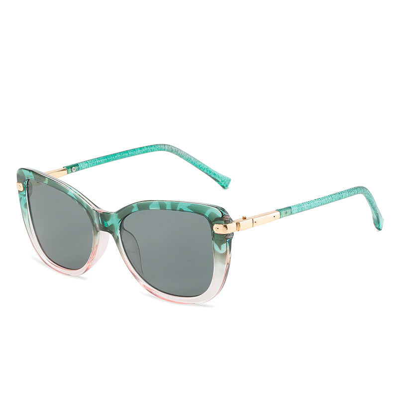 Damen Modische Katzenaugen-Sonnenbrille mit luxuriösem Rahmen Karnz