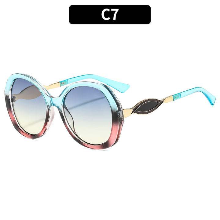 Oversized Geometric Shell Sonnenbrille Klassischer Stil
