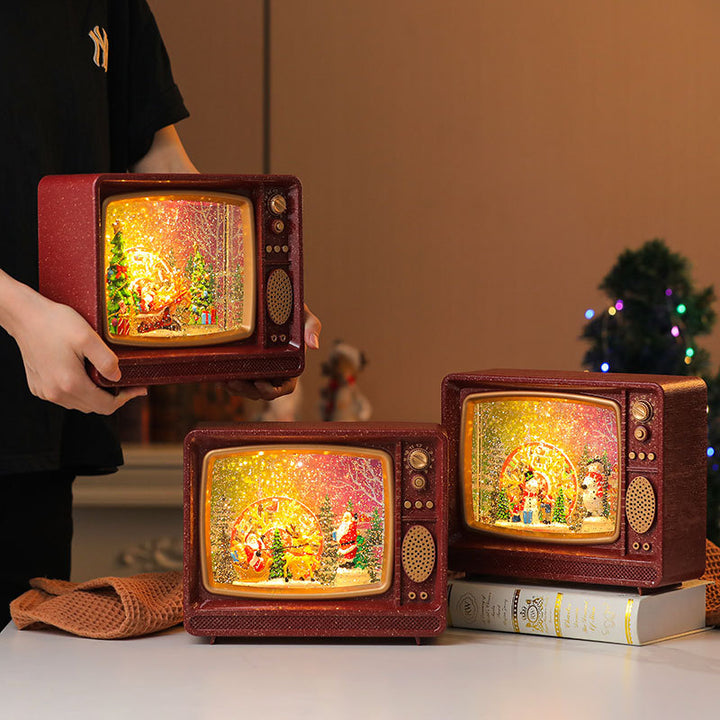 Dekorative LED Laterne mit Santa Figurine Karnz