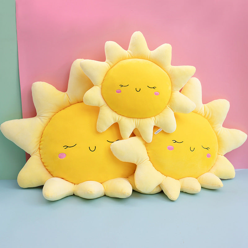 Plüsch-Sonnenförmiges Dekoreinwurfkissen mit besticktem Gesicht Karnz