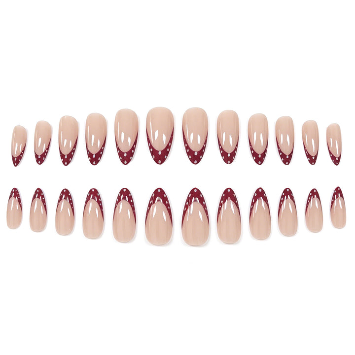 Dekorative French Tip Acrylnagelverzierungen Karnz